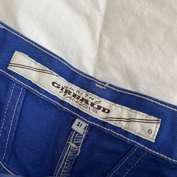 1991 deadstock marithe francois girbaud knee length shorts in royal • size 31 - Picture 8 of 10